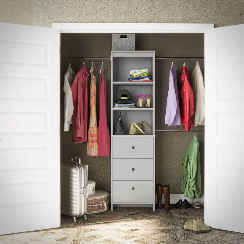 Beckett Gray Closet Storage Organizer