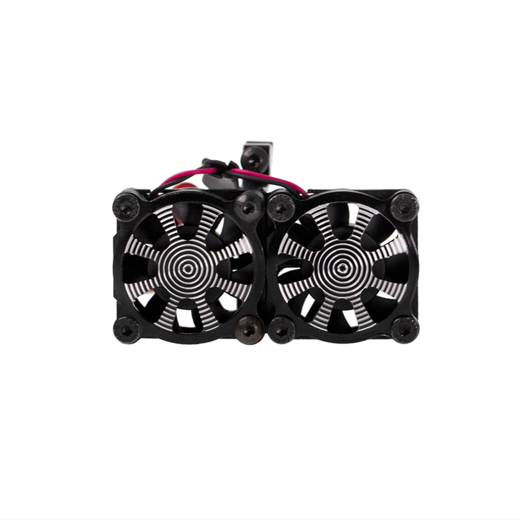 2x Motor Heatsink Cooling Fan With Thermal Sensor For 540 550 3650 3660 Motors 1/10 Rc Car Axial Sc