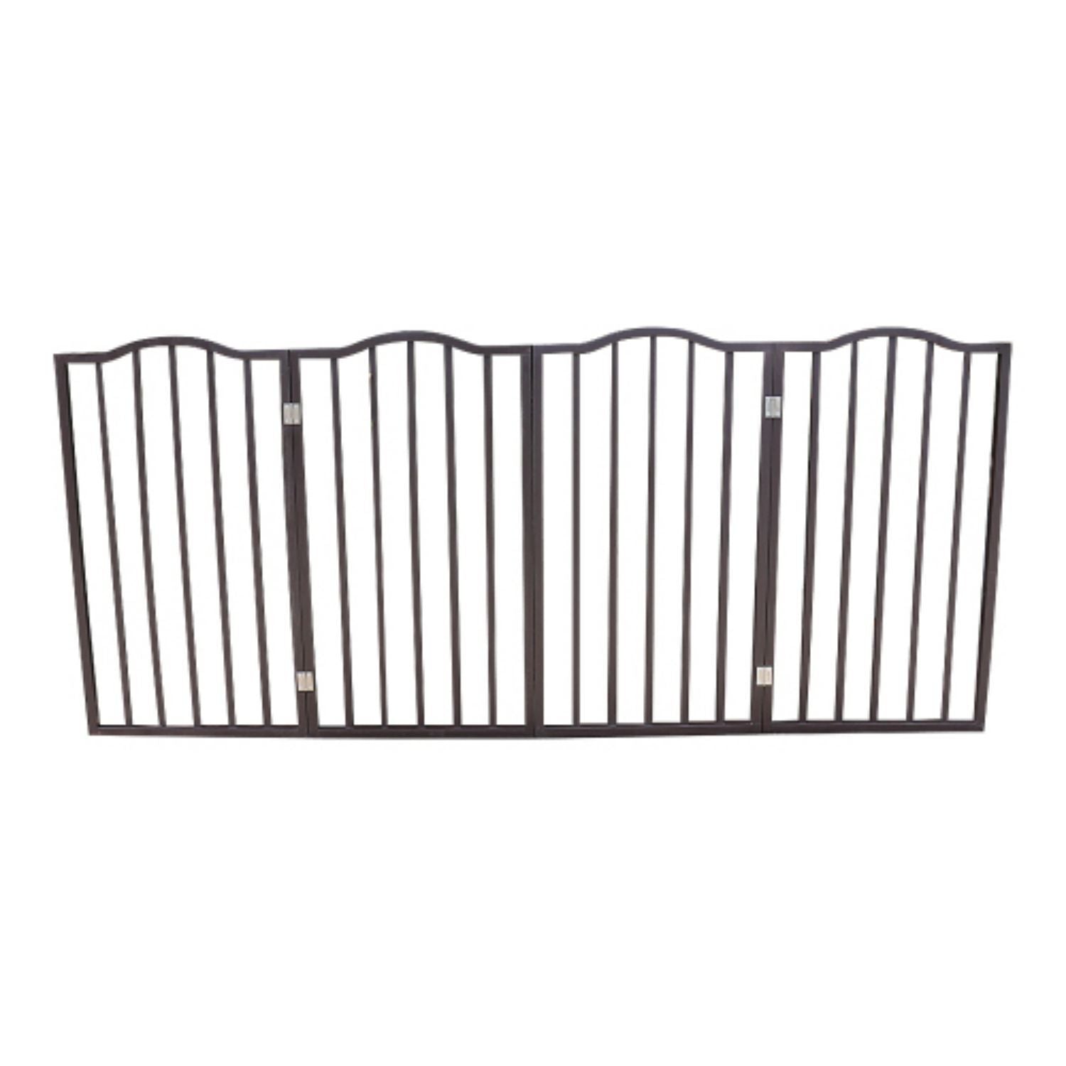 Cmgb Pet Gate，Stairs or House – Freestanding， Folding，Wood，Brown