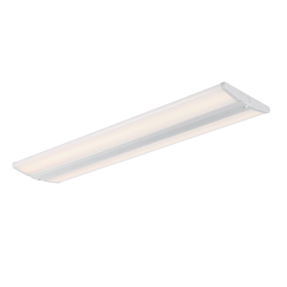 EnviroLite 4 ft. High Output Low Profile 11463 Lumens Integrated LED White Wraparound Light 4000K WL11100DM40