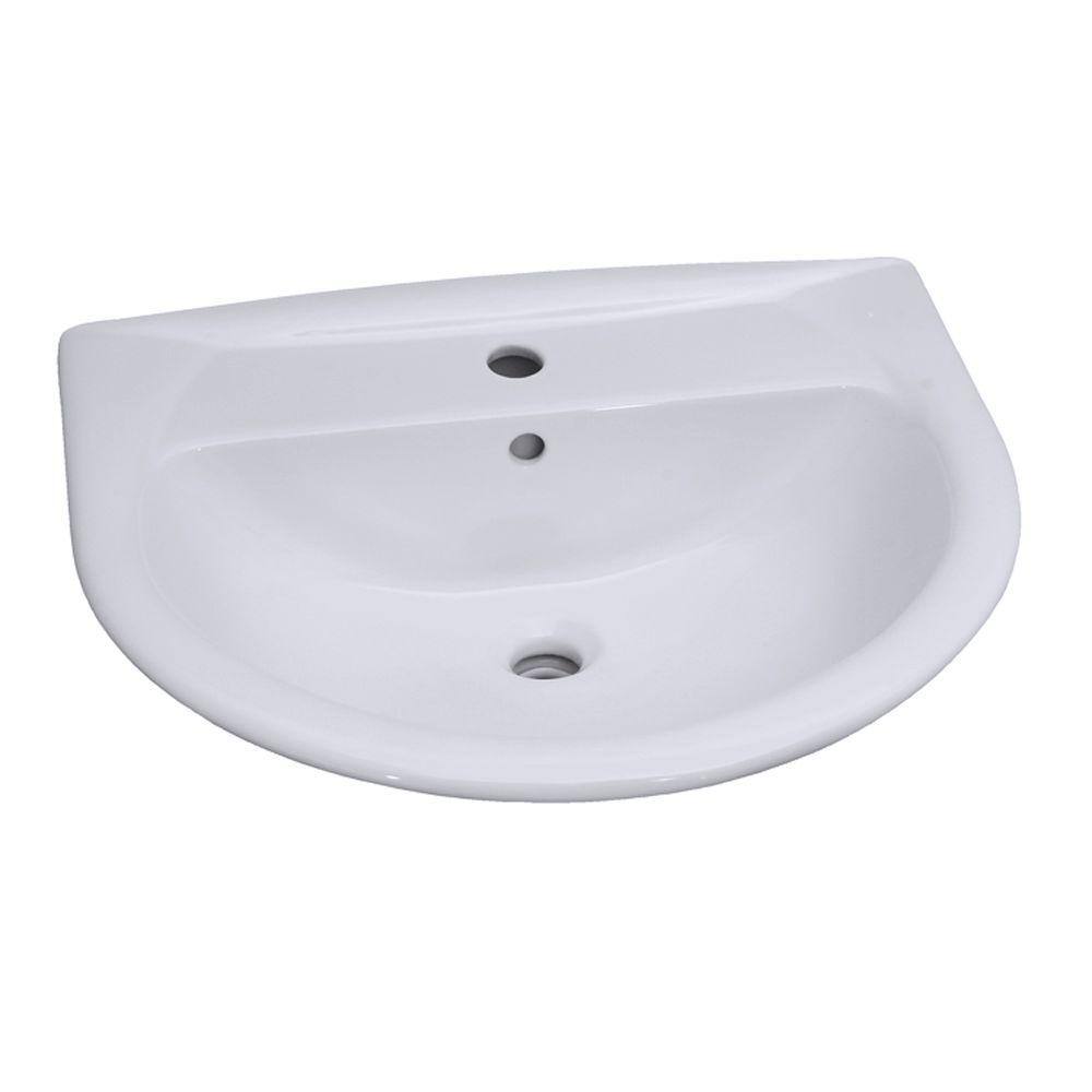 Barclay Products Karla 550 Pedestal Combo Bathroom Sink in White 3-331WH