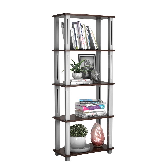 Tangkula 5 tier Storage Rack Display Shelves Bookshelf For Home Office