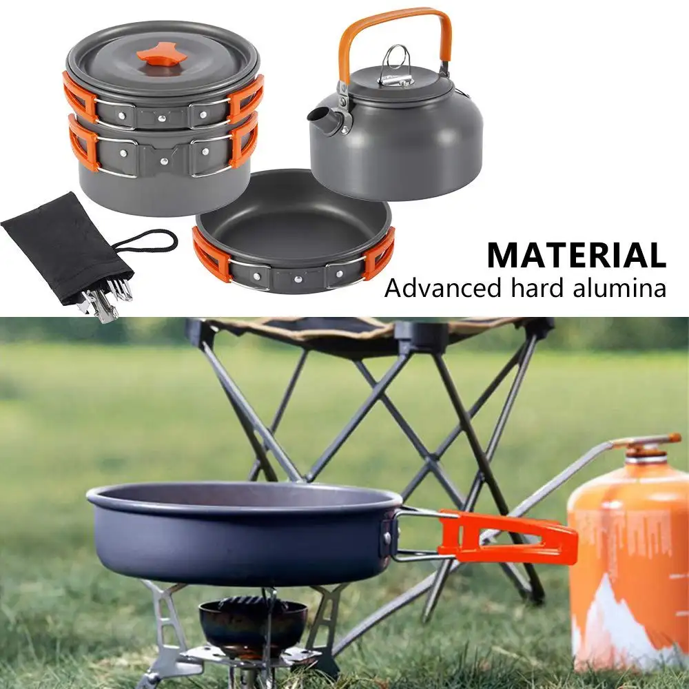 Light Weight Outdoor Heating Directly Camping Pot For Camping Hiking Hunting Fishing Mess Tin Camping Pots and Pans