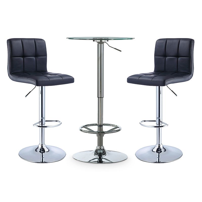 Linon Jenna Pub Table and Stool 3-piece Set