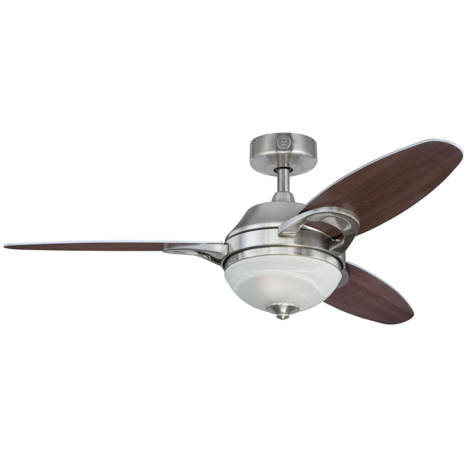 Westinghouse Arcadia 46 in. Brushed Nickel Brown LED Indoor Ceiling Fan