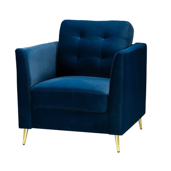 Clara Modern Upholstered Club Chair with Tufted Back by HULALA HOME