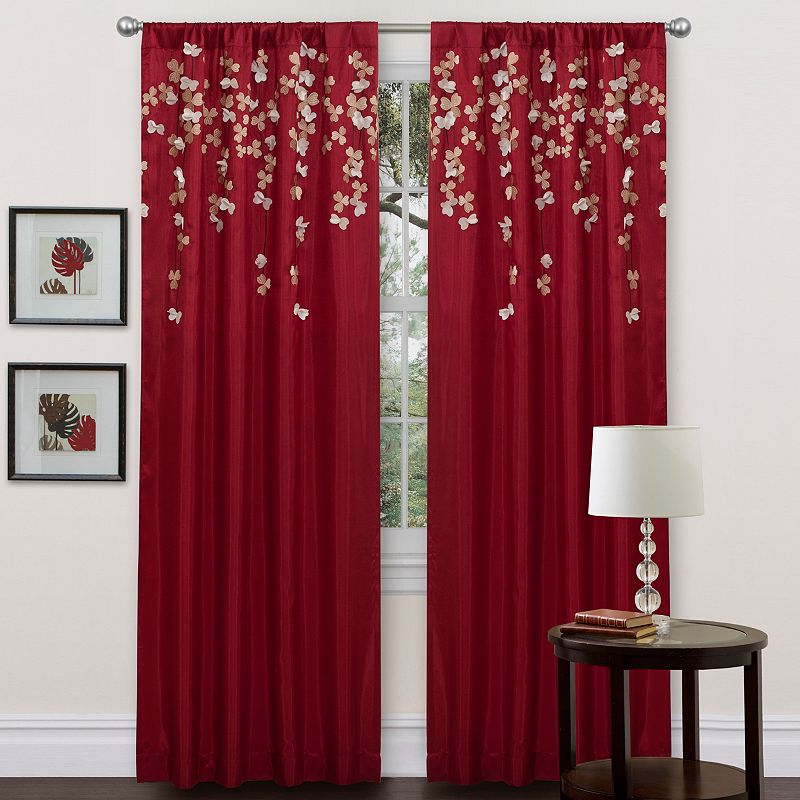 Lush Decor Flower Drop Window Curtain