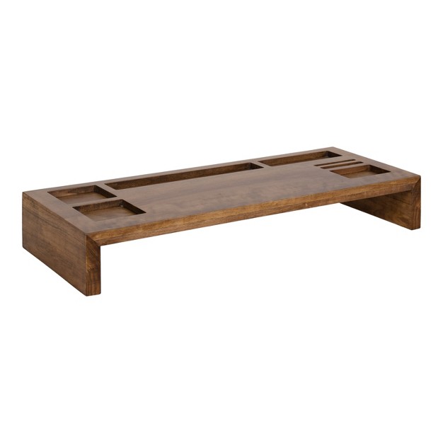 Kate And Laurel Briggs Desktop Wood Monitor Stand