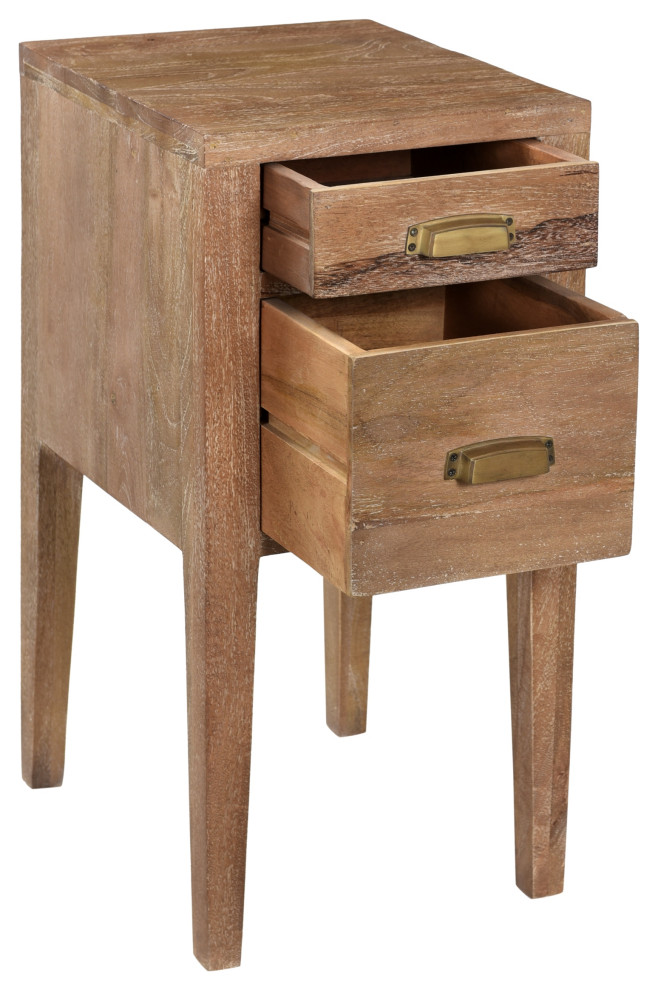 Cowdell 2 Drawer End Table   Transitional   Side Tables And End Tables   by Blackhouse  Houzz