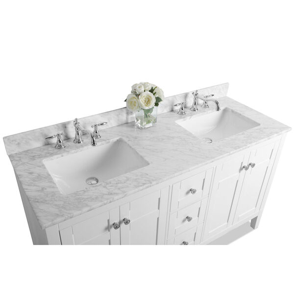 Maili White 60-Inch Vanity Console