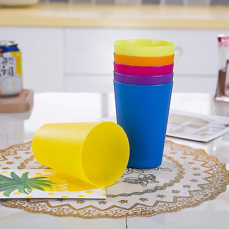 Large Plastic Drinking Cups 9 Ounce Set Of 6， Bpa Free，dishwasher Safe，easy To Clean