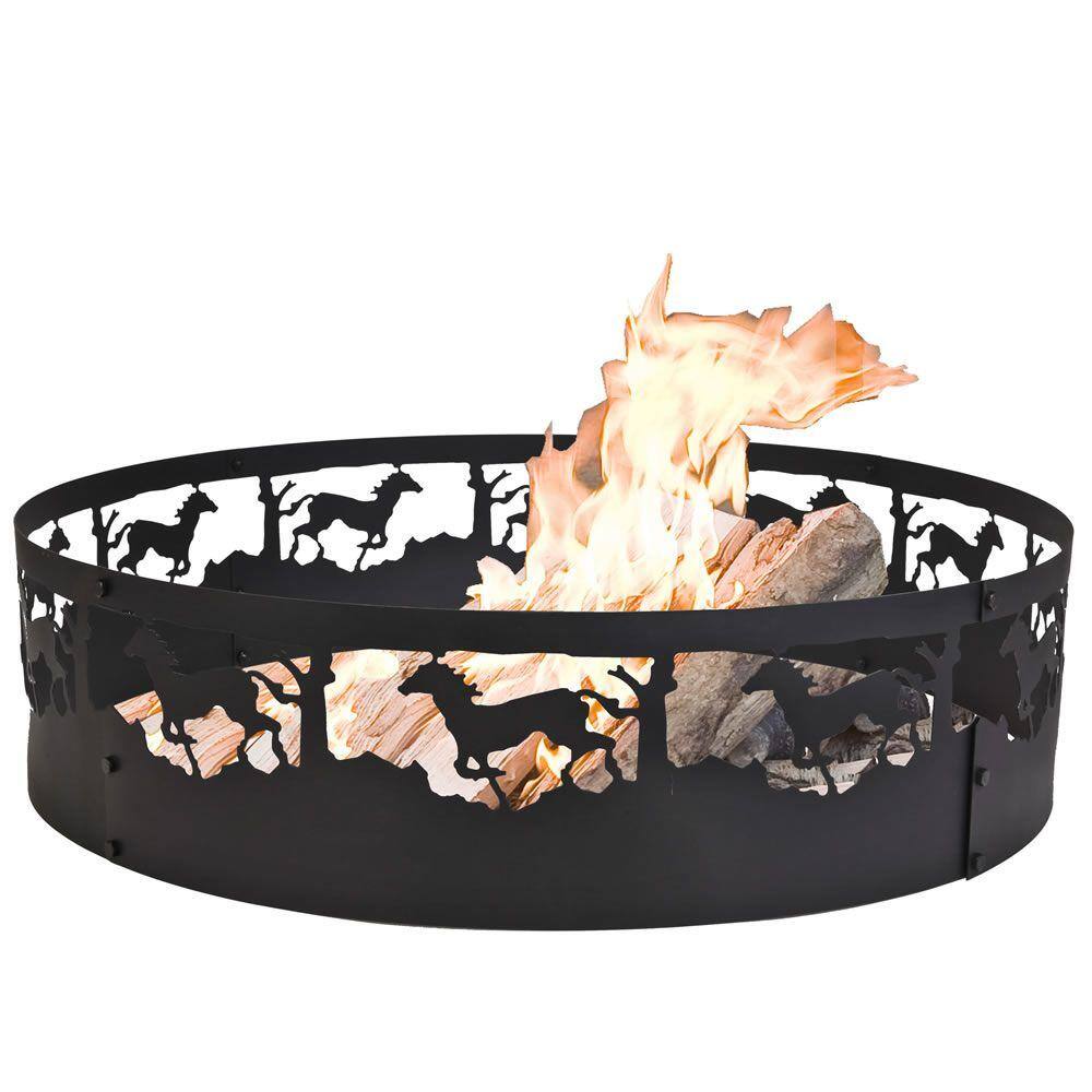 Gilbert  Bennett Horse Steel Fire Pit Ring FRHORS369