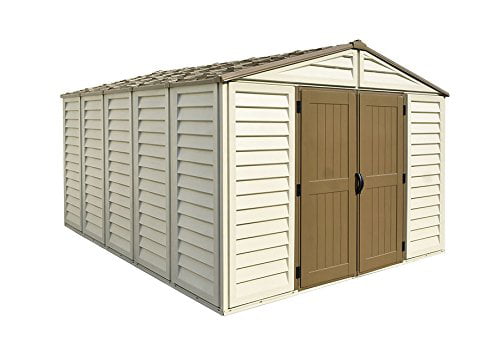 Duramax 10.5' x13' Woodbridge Plus Vinyl Storage Shed w/Foundation Kit