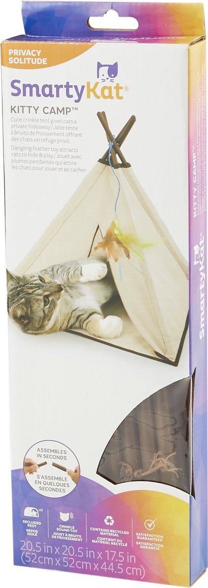 SmartyKat Kitty Camp TeePee Cat Toy