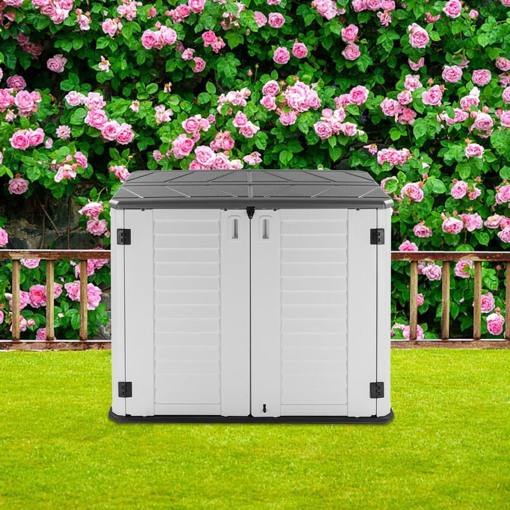 GoDecor 250 Gallon Courtyard Storage Box Deck Box White