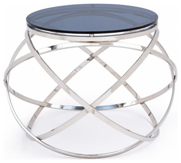 Rhoda Contemporary Smoked Glass End Table   Contemporary   Side Tables And End Tables   by V.S.D Furniture  Houzz