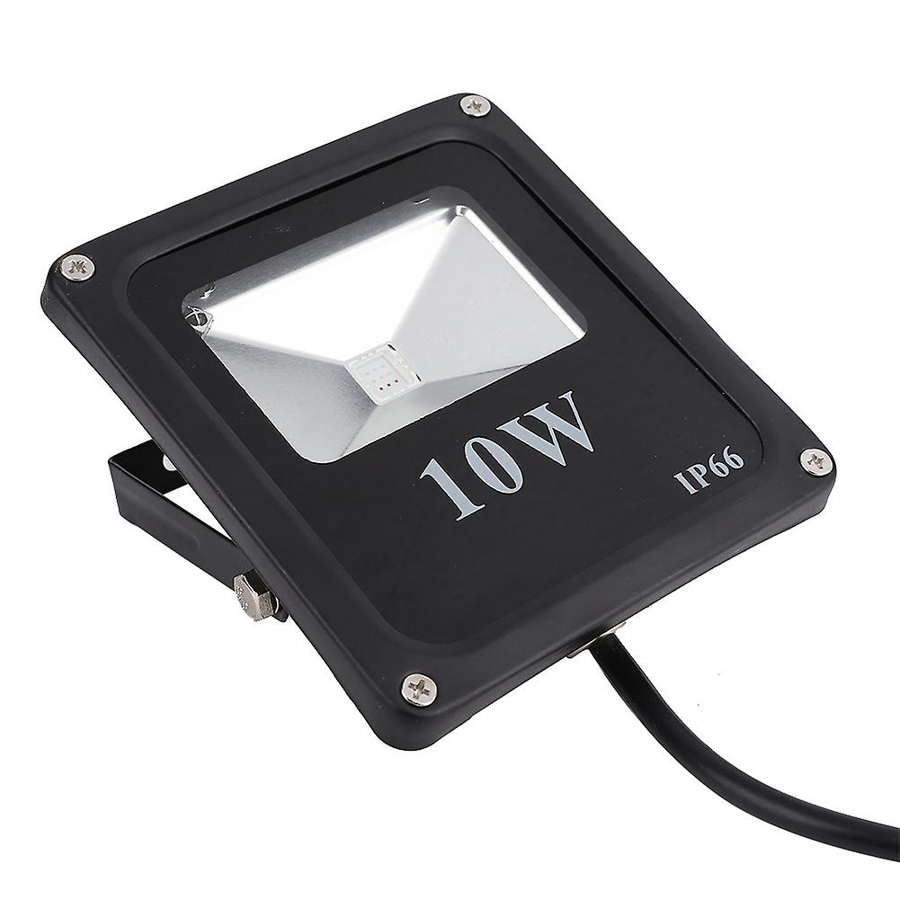 RGB 10W Outdoor LED Lamp Floodlight with Remote Control for Courtyard AC85-265V(black)