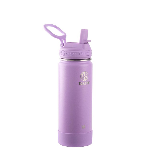 Takeya 18oz Actives Insulated Stainless Steel Water Bottle With Straw Lid