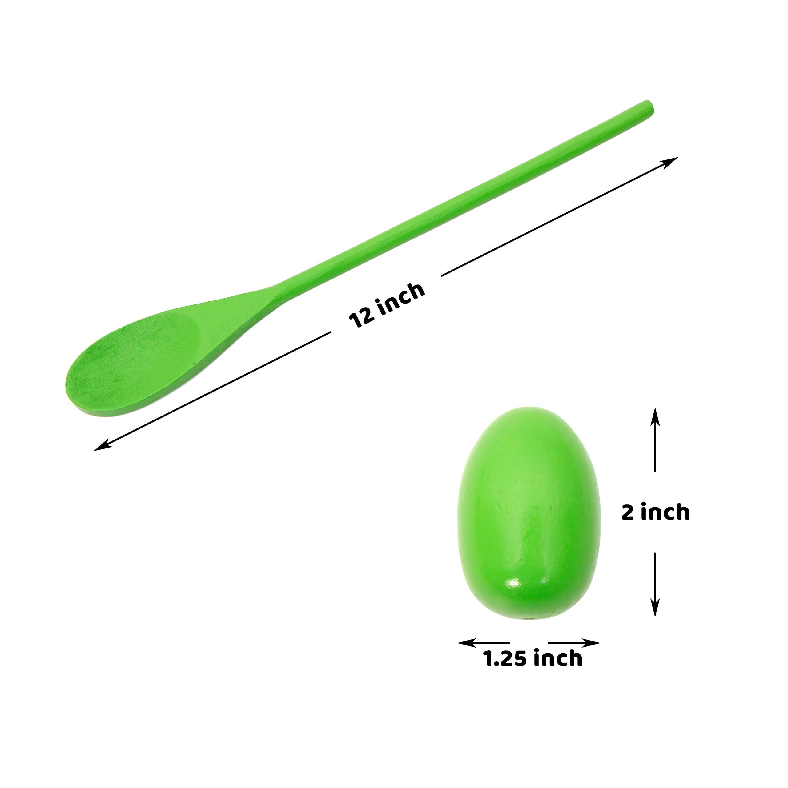 12 Players Carnival Game Egg and Spoon Relay Game for Kids and Family Activity Holiday Halloween Outdoor Yard Easter Egg Hunt Birthday Party Lawn Carnival Games