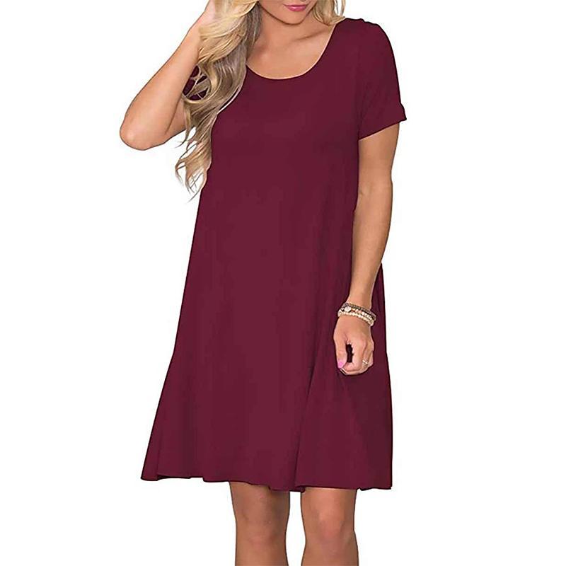 Summer Travel Short Sleeve Dress