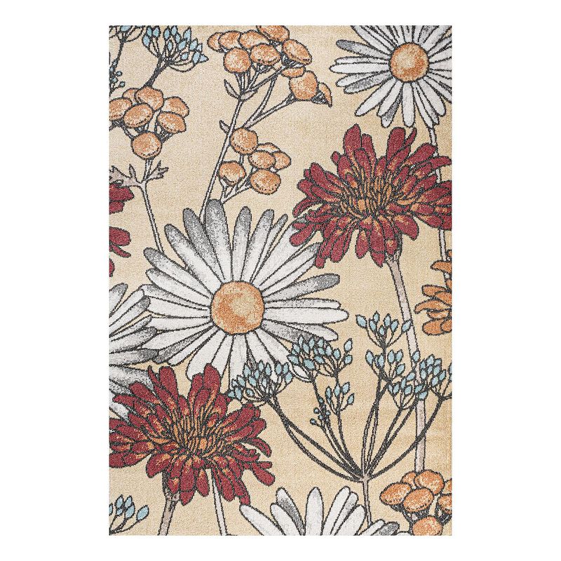 Dizi Modern Flower Rug