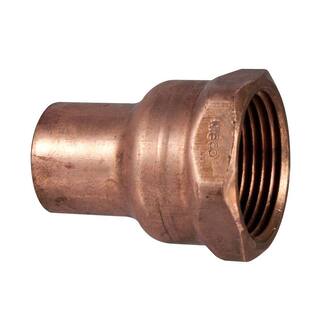 Everbilt 12 in. x 34 in. Copper Pressure Cup x FIP Female Adapter Fitting C603HD1234