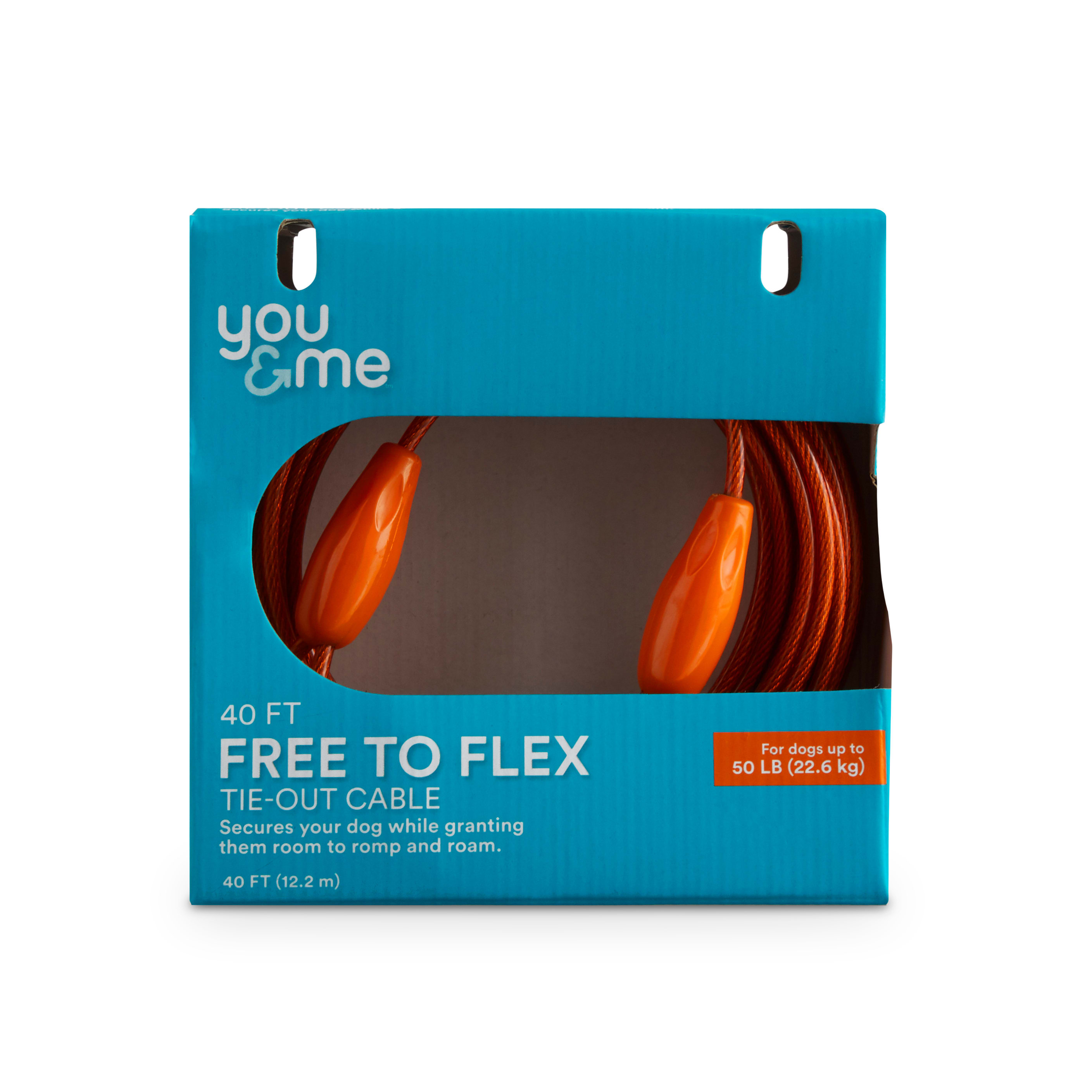 You  Me Free-To-Flex Tie-Out Cable for Dogs up to 50 lbs.， 40 L， X-Large