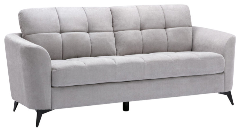 Callie Woven Fabric Sofa   Midcentury   Sofas   by Lilola Home  Houzz