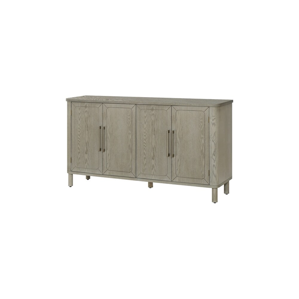 Four Door Storage Cabinet With Curved Countertop