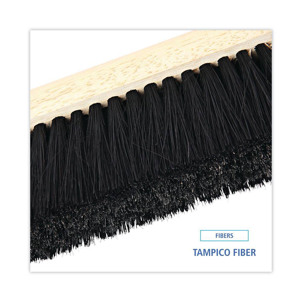 Boardwalk Floor Brush Head 2 12 in. Black Tampico Fiber 24 in. BWK20224