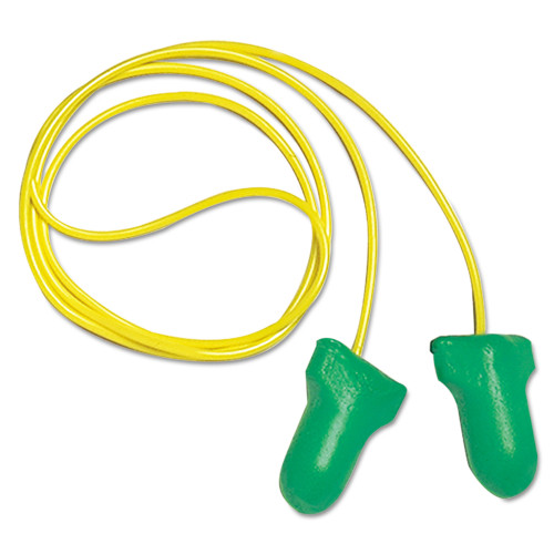 Howard Leight LPF-30 Max Lite Single-Use Earplugs， Corded， 30NRR， Green， 100 Pairs