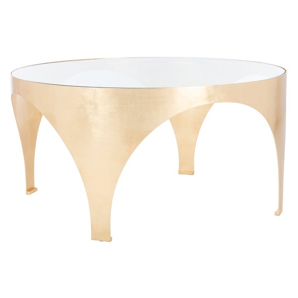 SAFAVIEH Couture Lillia Gold Leaf Coffee Table - 38