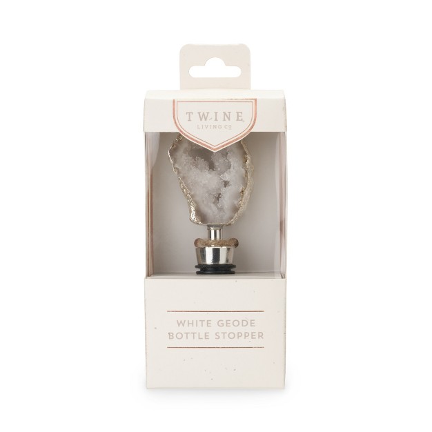 White Geode Bottle Stopper By Twine Living