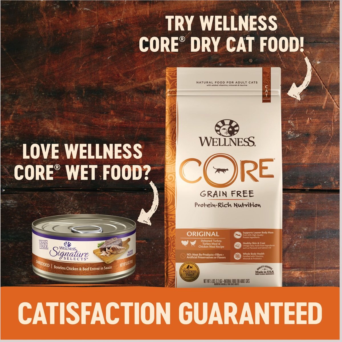 Wellness CORE Signature Selects Shredded Boneless Chicken and Chicken Liver Entree in Sauce Grain-Free Canned Cat Food