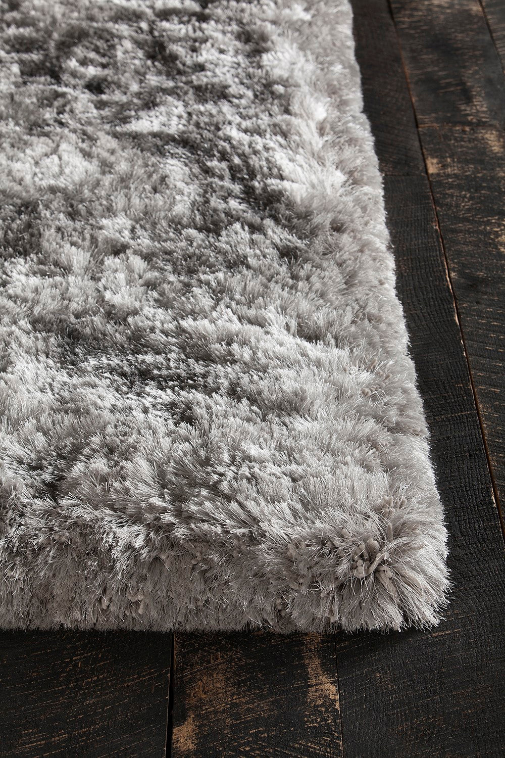 Giulia Grey Hand Woven Shag Rug