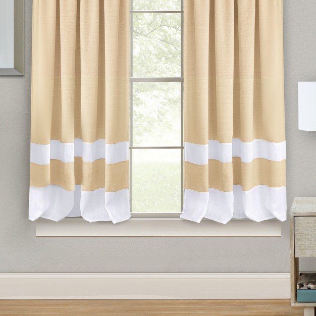 Collections Etc Darcy Two tone Rod Pocket Window Curtain Panel