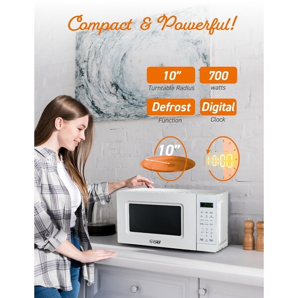 0.7 Cu.Ft Countertop Microwave Oven- White Shopping - The Best Deals on Over-the-Range Microwaves | 40991943