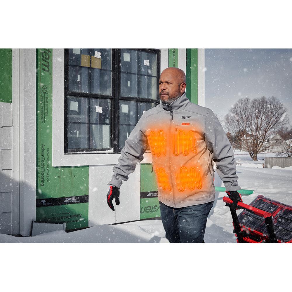 Milwaukee M12 Heated TOUGHSHELL Jacket Kit Gray 2X