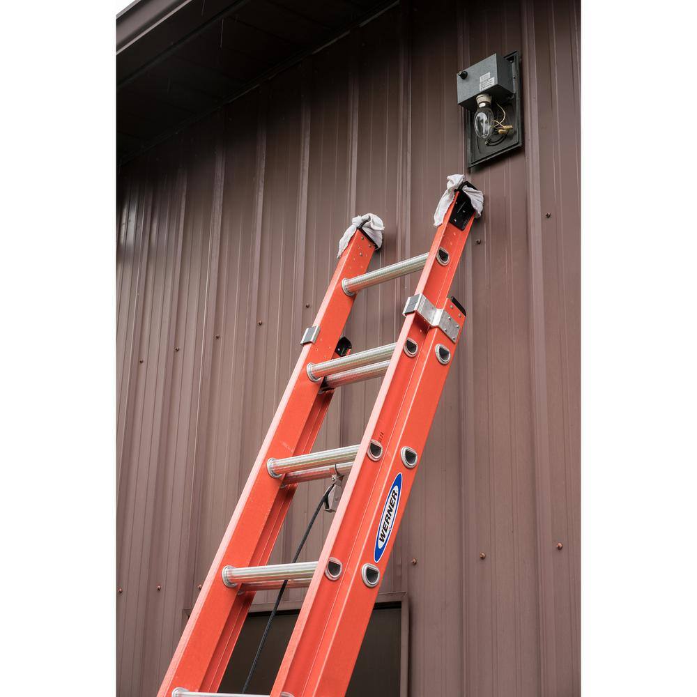 Werner 24 ft. Fiberglass Extension Ladder with 300 lbs. Load Capacity Type IA Duty Rating D6224-2