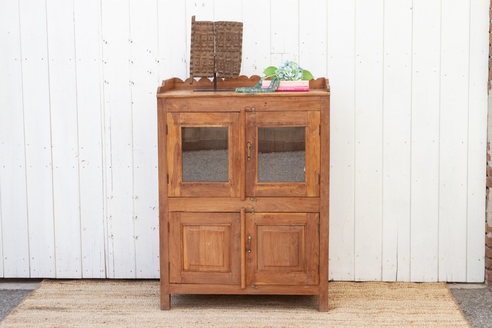 Antique Teak Colonial Cabinet   Transitional   Accent Chests And Cabinets   by De cor  Houzz