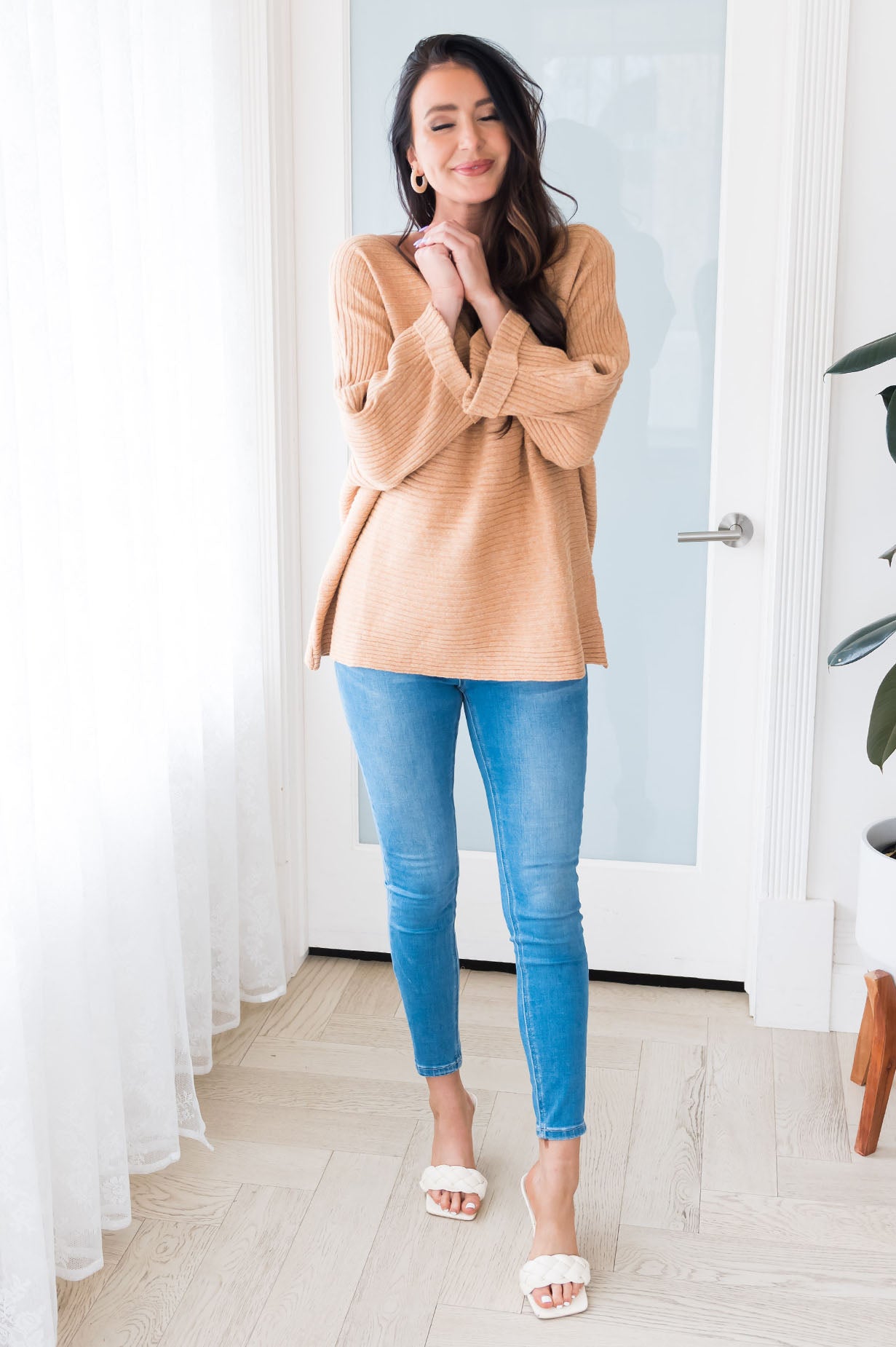 Breezy and Beautiful Modest Ribbed Sweater