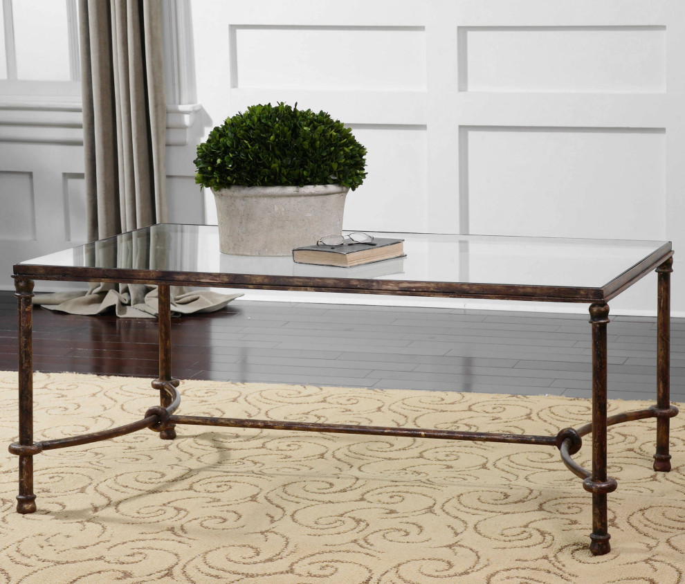 Uttermost Warring Iron Coffee Table   Traditional   Coffee Tables   by HedgeApple  Houzz