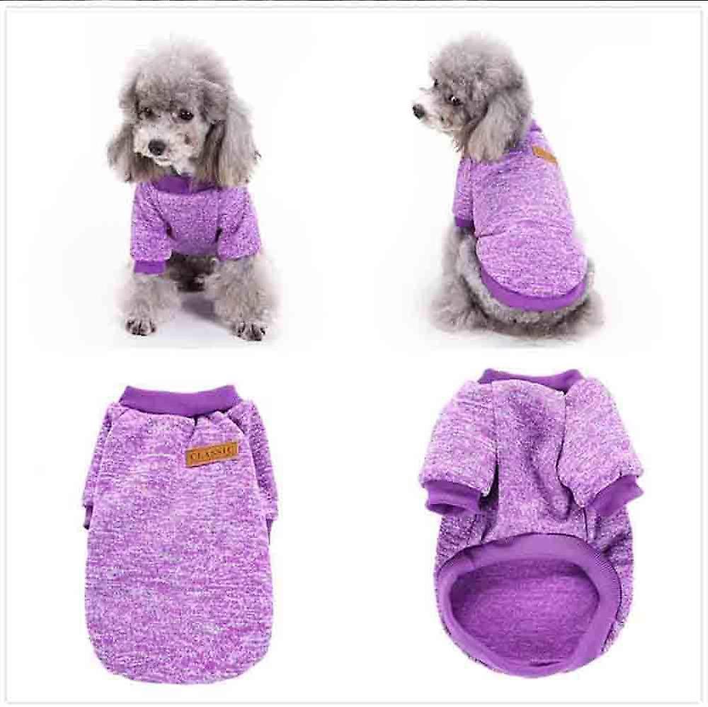 Puppy Clothes， Puppy Soft Thick Warm Autumn Coat Cat Windproof Dog Knit Sweater Winter Clothes Set For Puppy Chihuahua， Yorkshire， Terrier， Poodle (xs