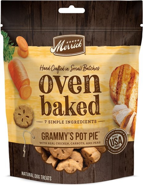 Merrick Oven Baked Grammy's Pot Pie w/ Real Chicken， Carrots and Peas Dog Treats