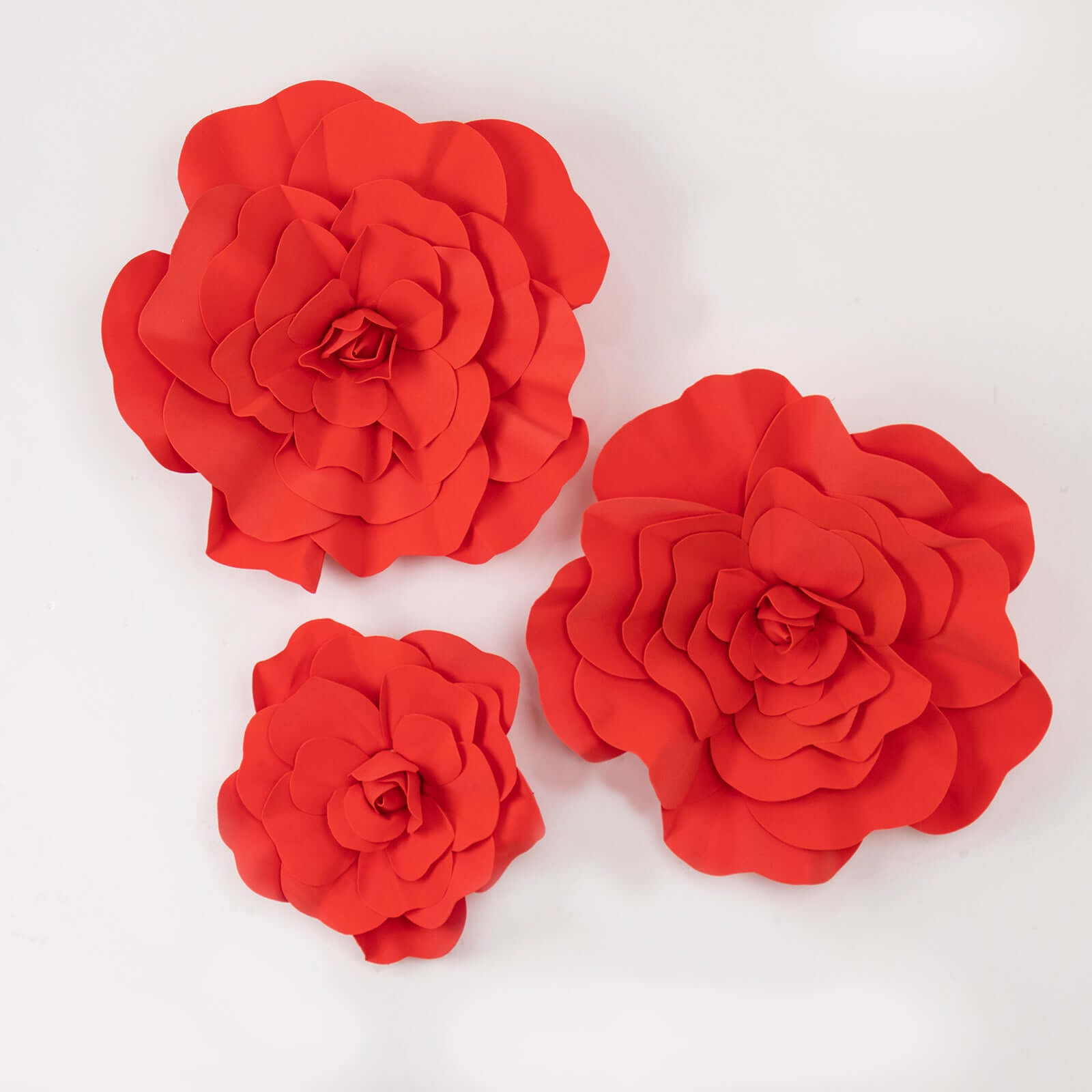 2 Pack Large Red Real Touch Artificial Foam DIY Craft Roses 24