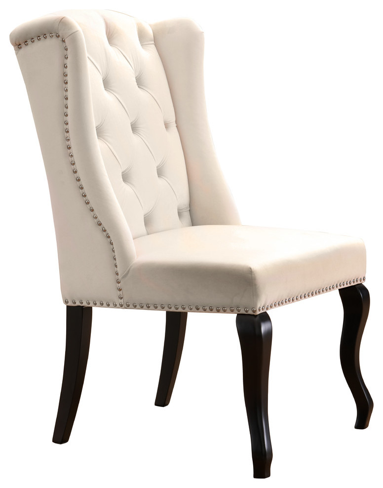 The Florence Dining Chair  Velvet  Set of 2   Traditional   Dining Chairs   by Meridian Furniture  Houzz