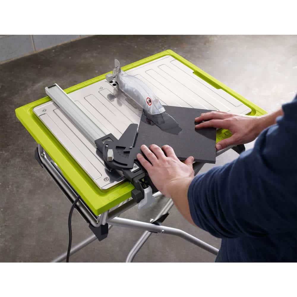 RYOBI 7 in. 4.8 Amp Tile Saw with Stand WS722SN