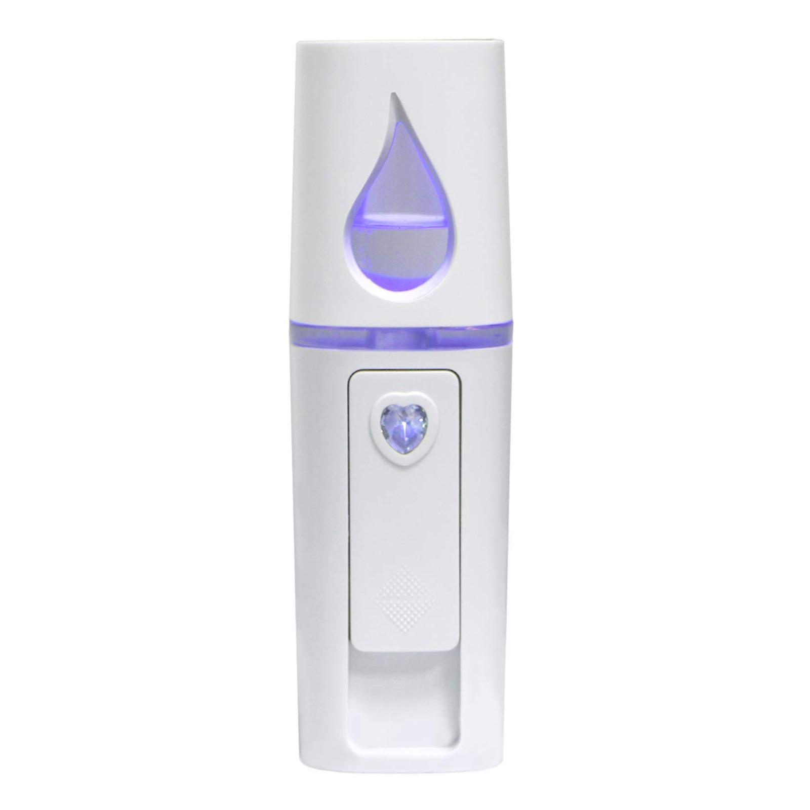 White Nano Facial Mister 20ml Face Humidifier Portable Cool Mist Facial Steamer Spa Moisturizing Hydrating Face Sprayer Usb Rechargeable Handy Mist Sp