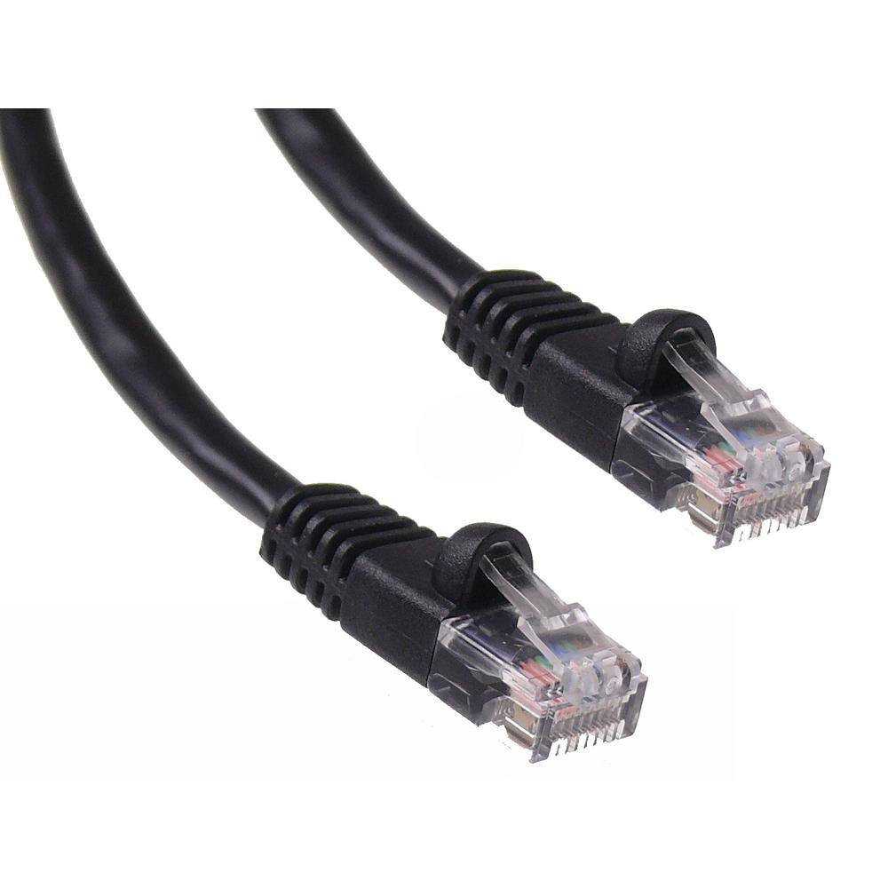 NTW 1 ft. Cat5e Snagless Unshielded (UTP) Network Patch Cable Black 345-U5E-001BK