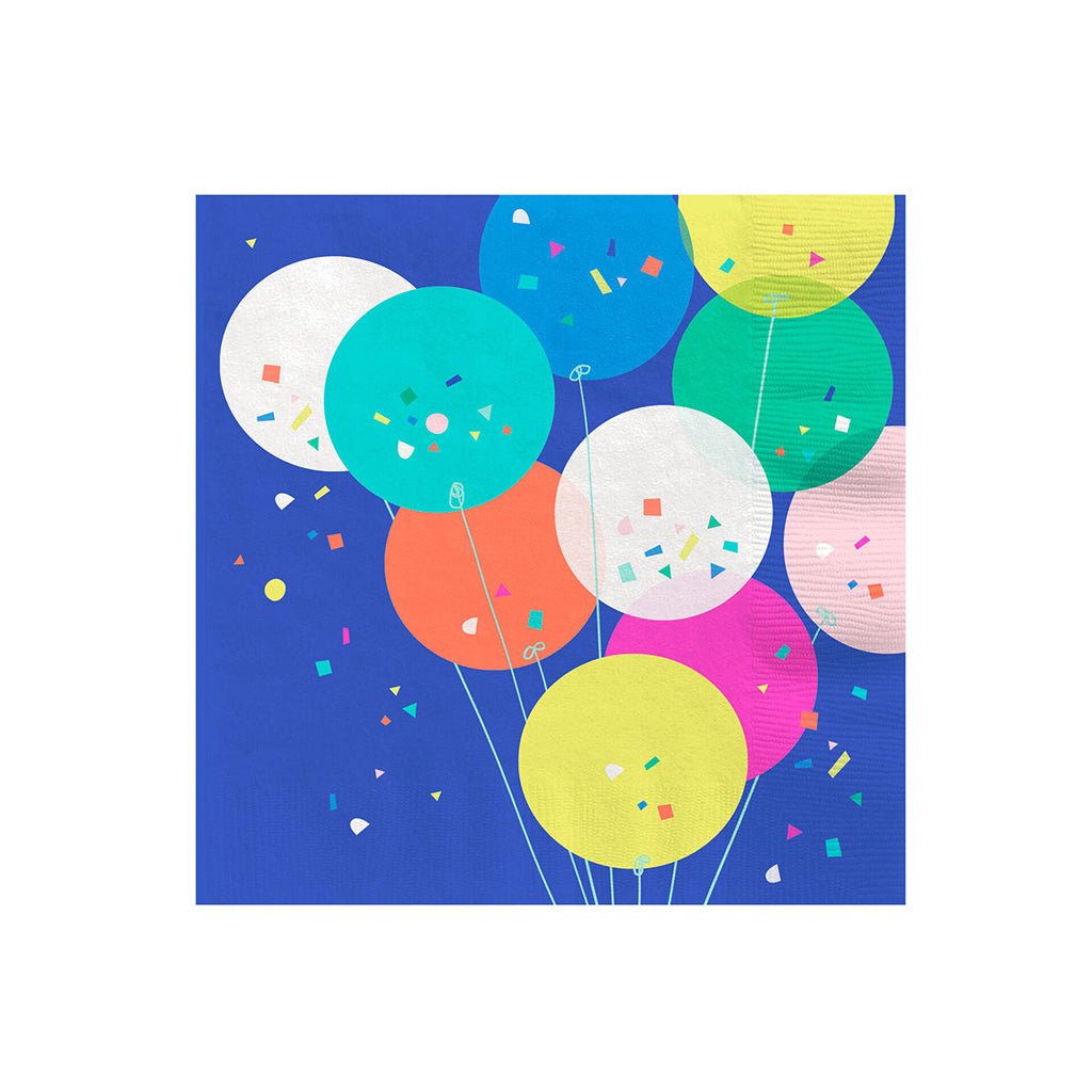 Hallmark  Balloons and Confetti Dinner Napkins, Set of 16